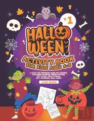 Halloween Activity Book For Kids Ages 4-8 V.1