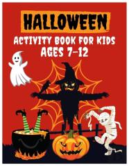 Halloween Activity Book For Kids Ages 7-12