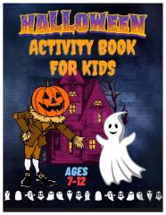 Halloween Activity Book For Kids Ages 7-12