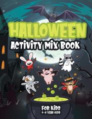 Halloween Activity Mix Book For Kids 4-8 Year Olds