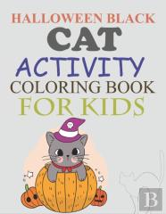 Halloween Black Cat Activity Coloring Book For Kids