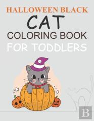 Halloween Black Cat Coloring Book For Toddlers