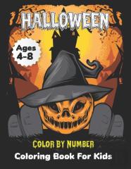 Halloween Color By Number Coloring Book For Kids