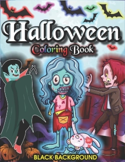Bertrand.pt - Halloween Coloring Book Black Background
