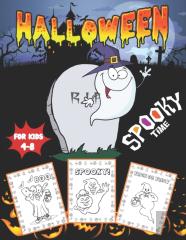 Halloween Coloring Book For Kids Age 4-8