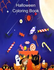 Halloween Coloring Book For Kids Ages 4-8