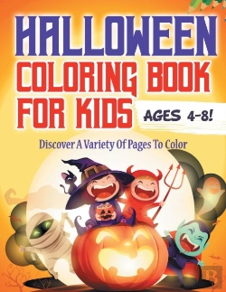 Bertrand.pt - Halloween Coloring Book For Kids Ages 4-8! Discover A Variety Of Pages To Color