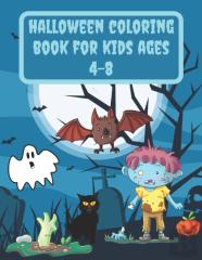Halloween Coloring Book For Kids Ages 4-8