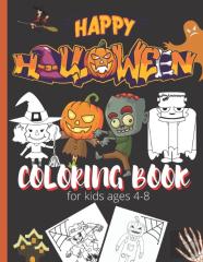 Halloween Coloring Book For Kids Ages 4-8