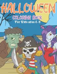 Halloween Coloring Book For Kids Ages 4-8