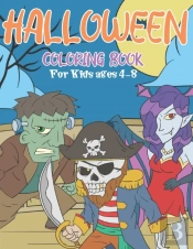Halloween Coloring Book For Kids Ages 4-8