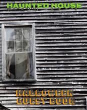 Halloween Haunted House  Mega 474  Page  8x10 Guest Book