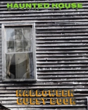 Halloween Haunted House  Mega 474  Page  8x10 Guest Book