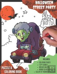 Halloween Street Party Puzzle And Coloring Book