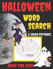 Halloween Word Search & Color Pictures Book For Kids