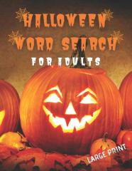 Halloween Word Search For Adults Large Print