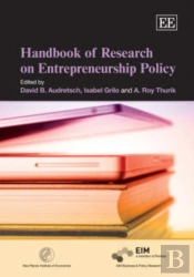 Handbook Of Research On Entrepreneurship Policy