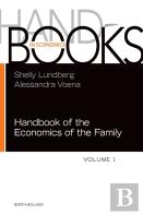 Handbook Of The Economics Of The Family