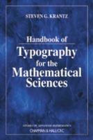 Handbook Of Typography For The Mathematical Sciences