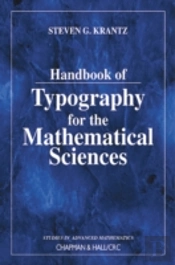 Handbook Of Typography For The Mathematical Sciences
