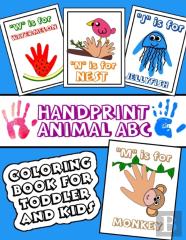 Handprint Animal Abc Coloring Book For Toddler And Kids