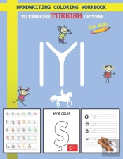 Handwriting Coloring Workbook To Exercise Turkish Letters For Kid