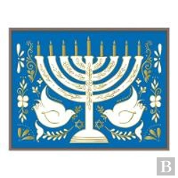 Bertrand.pt - Hanukkah Menorah Embellished Notecards