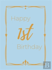 Happy 1st Birthday Guest Book (Hardcover)