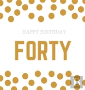 Happy 40th Birthday Guest Book (Hardcover)