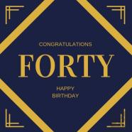 Happy 40th Birthday Guest Book (Hardcover)
