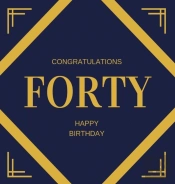 Happy 40th Birthday Guest Book (Hardcover)