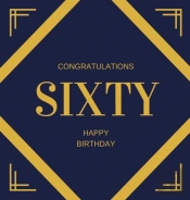 Happy 60th Birthday Guest Book (Hardcover)