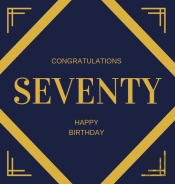 Happy 70th Birthday Guest Book (Hardcover)