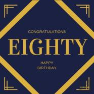 Happy 80th Birthday Guest Book (Hardcover)