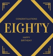 Happy 80th Birthday Guest Book (Hardcover)