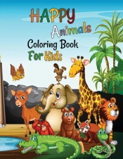 Happy Animals Coloring Book For Kids