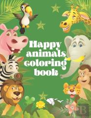 Happy Animals Coloring Book