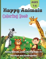 Happy Animals Coloring Book