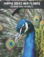 Happy Birds Flower Coloring Book