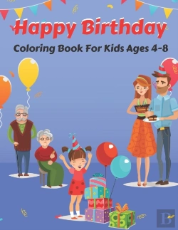 Bertrand.pt - Happy Birthday Coloring Book For Kids Ages 4-8