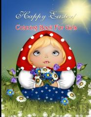 Happy Easter Coloring Book For Girls