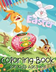 Happy Easter Coloring Book For Kids Ages 4-8