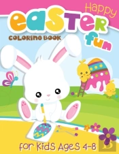 Happy Easter Coloring Book For Kids Ages 4-8