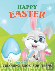 Happy Easter Coloring Book For Teens