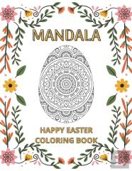 Happy Easter Coloring Book Mandala