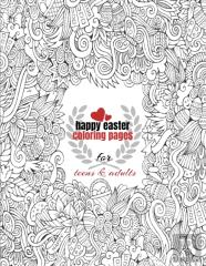 Happy Easter Coloring Pages For Teens & Adults