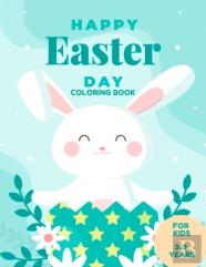 Happy Easter Day Coloring Book For Kids 3-9 Years