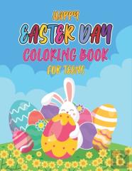 Happy Easter Day Coloring Book For Teens