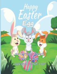 Happy Easter Egg Coloring Book For Kids Ages 4 And Up