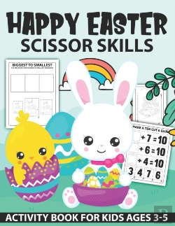 Bertrand.pt - Happy Easter Scissor Skills Activity Book For Kids